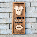 Vertical Football Jersey Sign