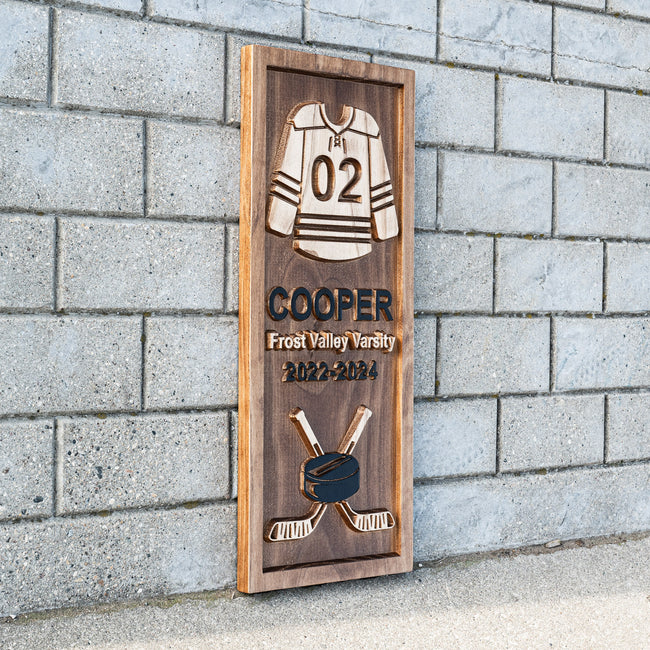 Vertical Hockey Jersey Sign