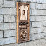 Vertical Volleyball Jersey Sign