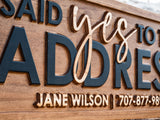 Real Estate Yes to the Address Sign