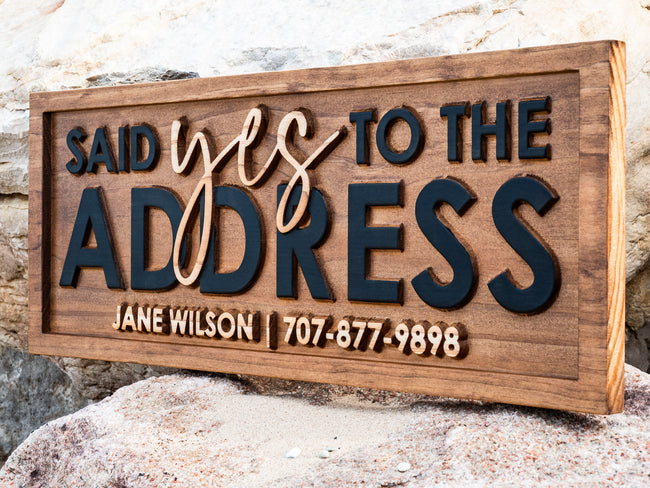 Real Estate Yes to the Address Sign