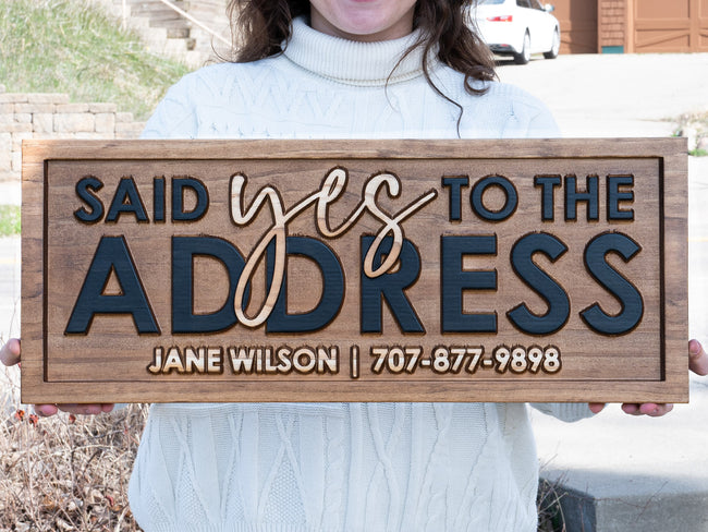 Real Estate Yes to the Address Sign