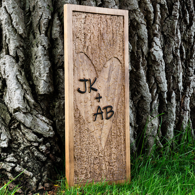 Tree Carved Initials