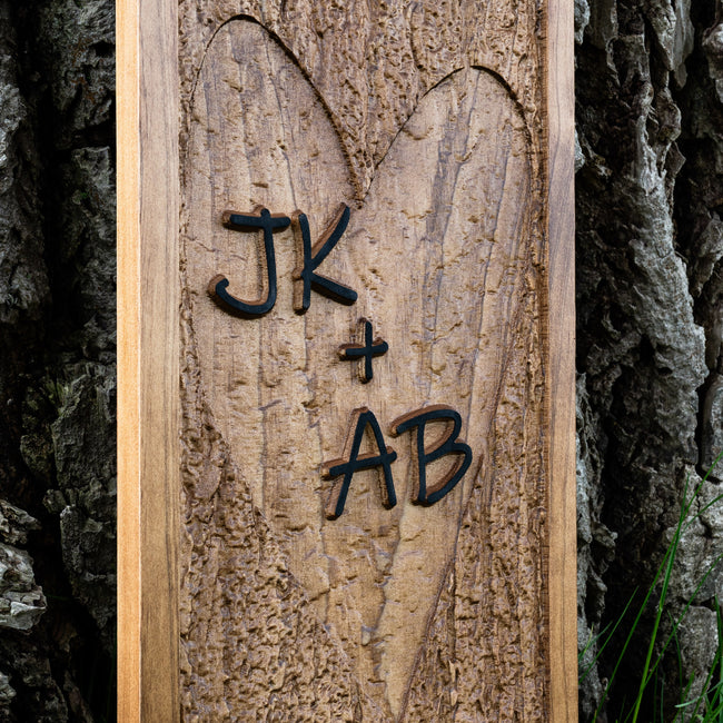 Tree Carved Initials