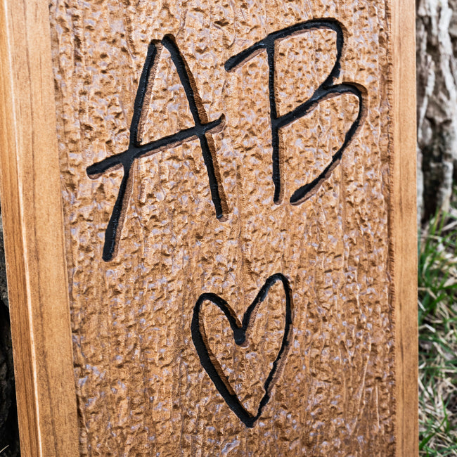 Tree Carved Initials