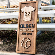 Vertical Baseball Softball Jersey Sign