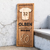 Vertical Baseball Softball Jersey Sign
