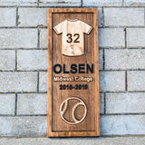 Vertical Baseball Softball Jersey Sign