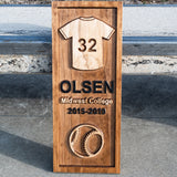 Vertical Baseball Softball Jersey Sign