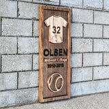 Vertical Baseball Softball Jersey Sign