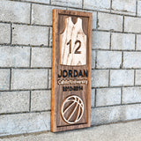 Vertical Basketball Jersey Sign