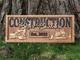 Custom Construction Name Sign