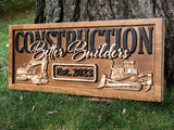 Custom Construction Name Sign