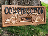 Custom Construction Name Sign