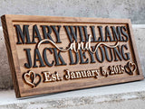 Personalized Couples Name Sign