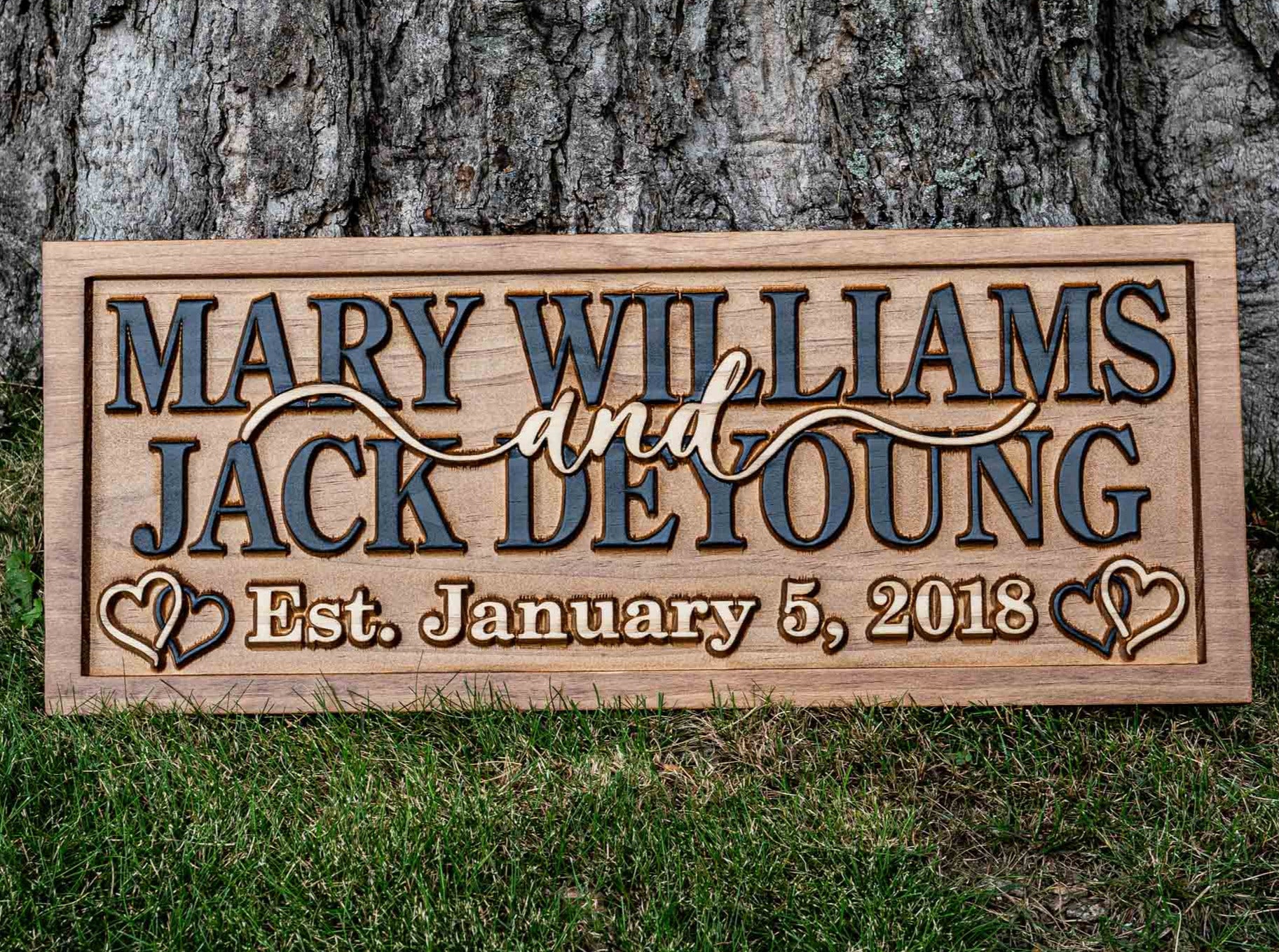 Two Names Sign Personalized Couples Name Sign