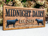 Custom Sign with Cattle
