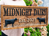 Custom Sign with Cattle