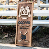 Vertical Baseball Softball Jersey Sign