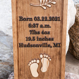 Vertical Newborn Name Sign