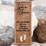 Vertical Newborn Name Sign