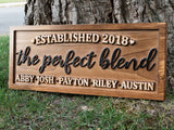 The Perfect Blend Name Sign