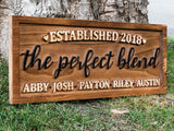 The Perfect Blend Name Sign