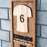 Vertical Soccer Jersey Sign