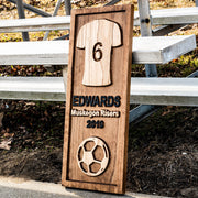 Vertical Soccer Jersey Sign