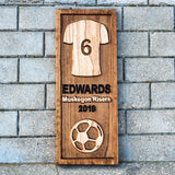 Vertical Soccer Jersey Sign