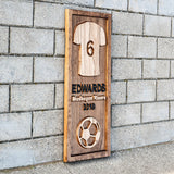 Vertical Soccer Jersey Sign