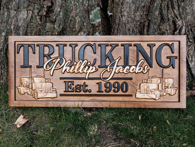 Custom Trucking Sign with Name