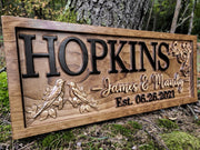 Love Birds Name Sign
