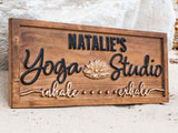 Custom Yoga Studio Sign