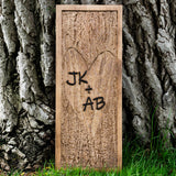 Tree Carved Heart Initials
