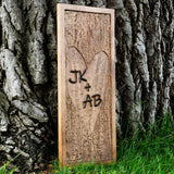 Tree Carved Heart Initials