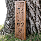 Tree Carved Heart Initials