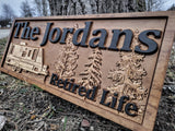 Custom Camping Sign with Fifth Wheel