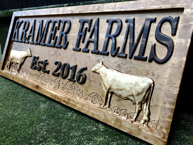 Cow Farm Sign