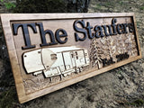 Custom Camping Sign with Fifth Wheel - 3D Woodworker