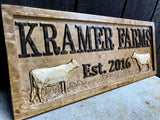 Custom Wood Cow Sign