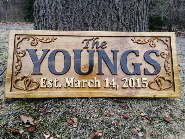 Engraved Wood Sign