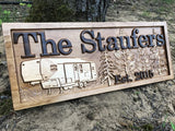 Custom Camping Sign with Fifth Wheel - 3D Woodworker