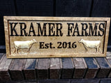 Personalized Wooden Cattle Sign